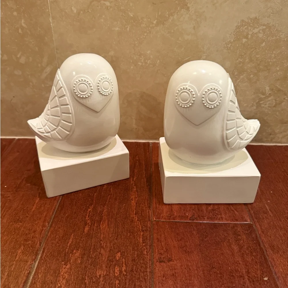Happy Chic By Johnathan Adler White Owl Bookends